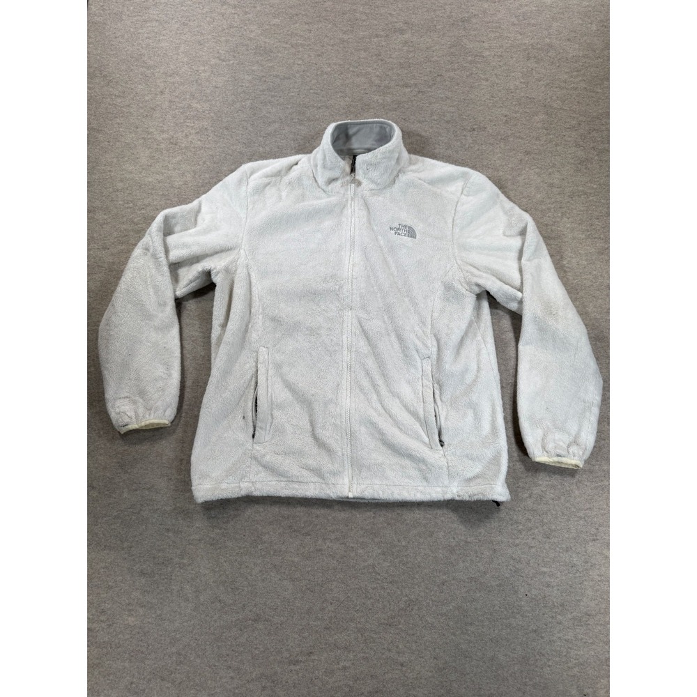 The North Face Osito Sherpa Jacket Womens XL Gray Mock Neck Full Zip Fleece